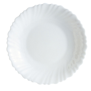 Assiette creuse - verre trempé ø 21 cm - feston