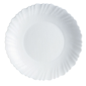 Assiette plate - verre trempé ø 25 cm - feston