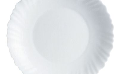 Assiette plate – verre trempé ø 25 cm – feston