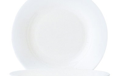 Assiette creuse verre trempé ø22,5cm restaurant