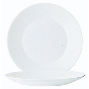 Assiette plate ronde verre trempé ø19,5cm restaurant
