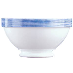 Bol à talon 51cl-verre trempé -bleu-brush