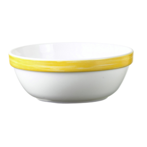 Saladier 31,5cl-verre trempé-jaune- brush