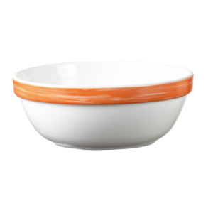 Saladier 31,5cl-verre trempé-orange- brush