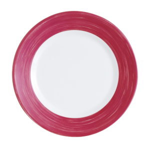 Assiette plate-verre trempé ø19,5cm-cherry- brush