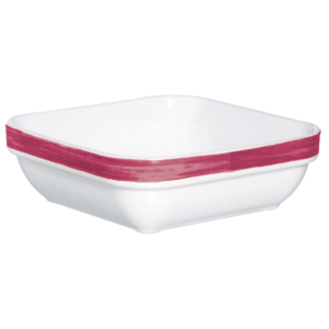Ravier carré-verre trempé-cherry- brush