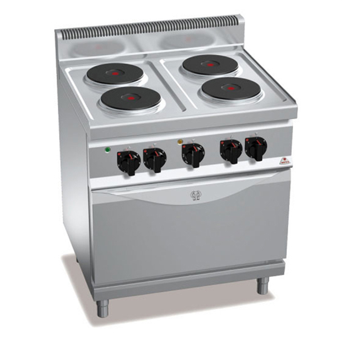 Fourneau 4 plaques sur four électrique 800x700x900mm