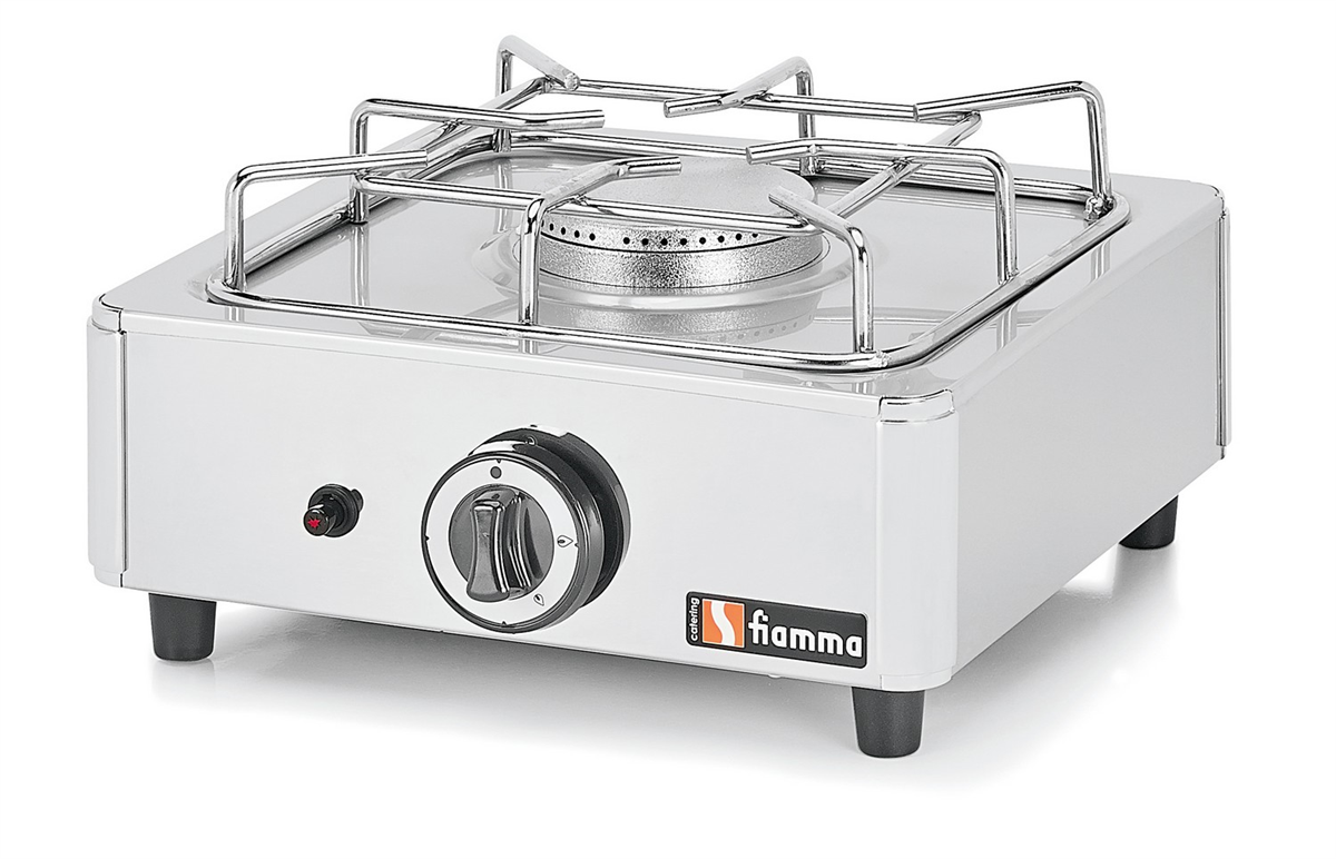 Réchaud 1 feu - 1 feu - 385x385x205mm - acier inox