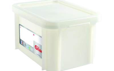 Bac alimentaire 15l + couvercle -blanc 400x300x235mm