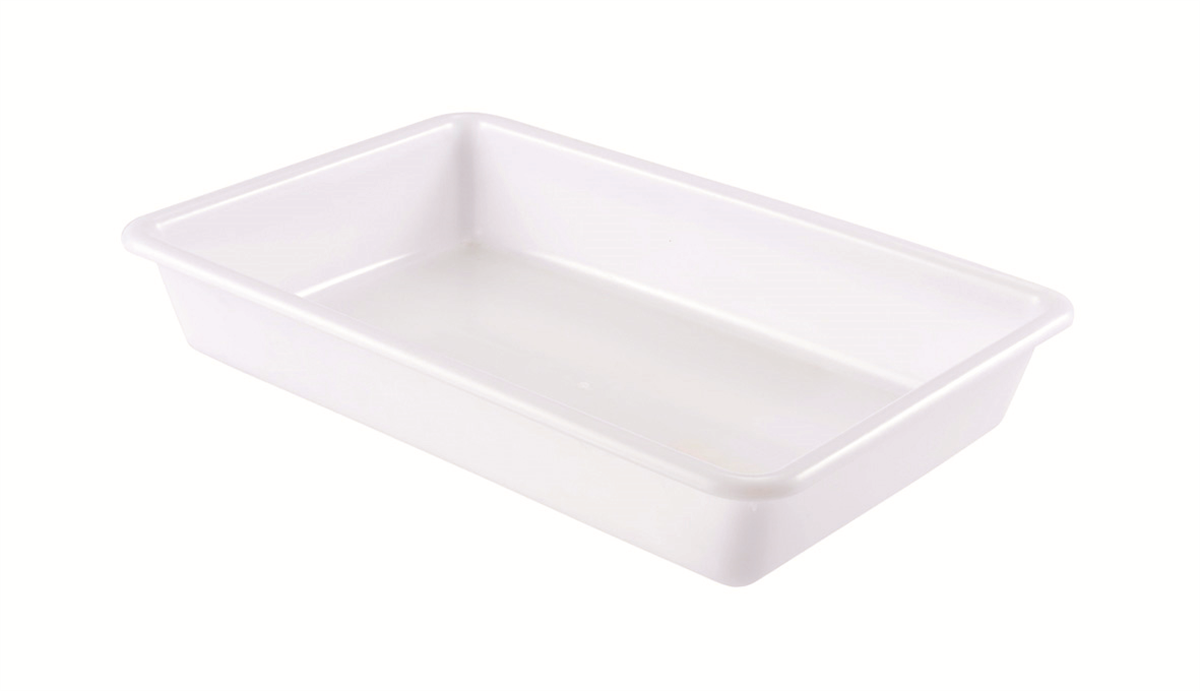 Bac plat blanc 8 L - Blanc - 485x335x75 mm