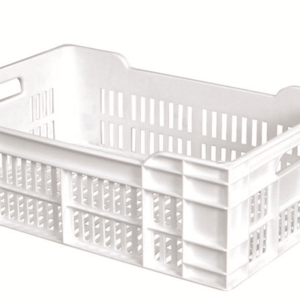 Caisse ajourée blanche 40 l - 600x400 mm