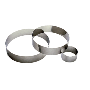 Cercle à mousse ø 16 x 4,5 cm - inox