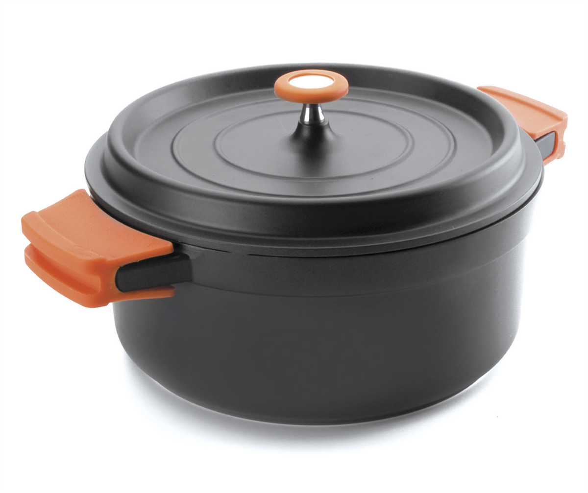 Cocotte ronde 1,3 l - fonte aluminium noir ø16x7 cm