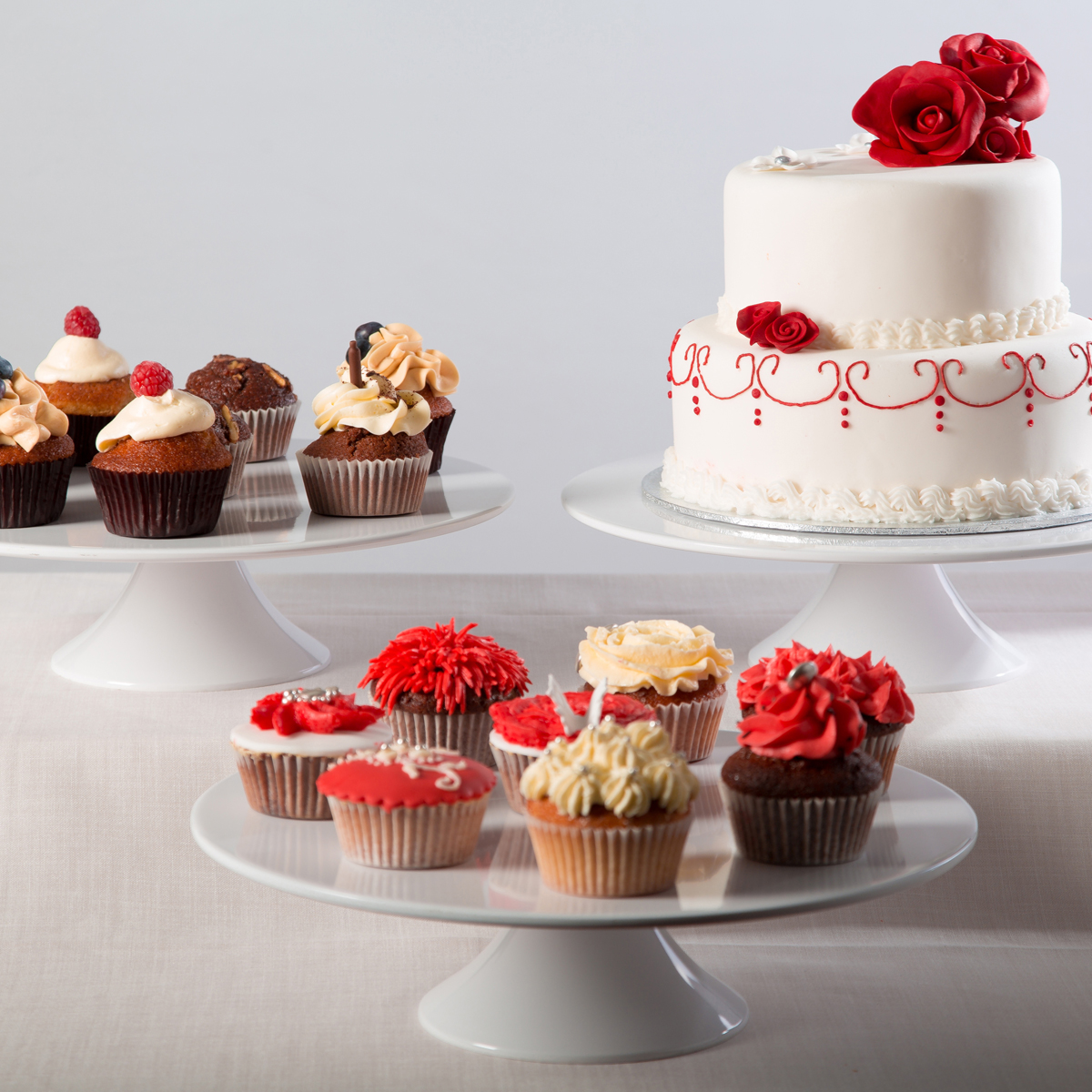 Guéridon patissier ø 32 cm - mélamine blanche