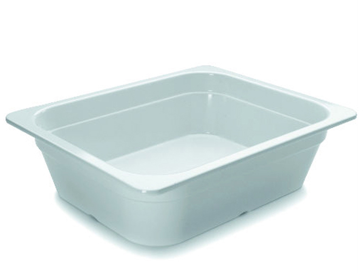Bacs mélamine blanc gn 1/2 - plein - 325x265 mm