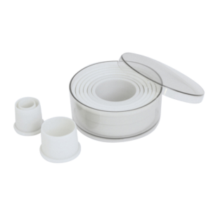 Lot 9 découpoirs unis polyamide ø2 à 10cm x 3,5cm