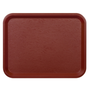 Plateau-polypropylène 26x36cm-marron-fast food