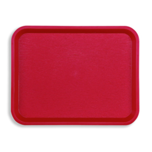 Plateau-polypropylène 26x36cm-rouge -fast food