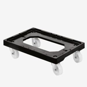 Socle Rouleur Noir – 4 Roues Pivotantes