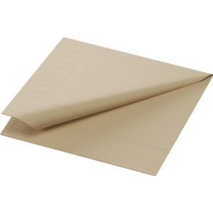 Serviette 24x24 cm 2 plis - ouate - marron
