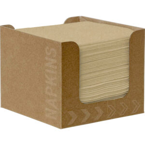Serviette 20x20 cm - marron - airlaid
