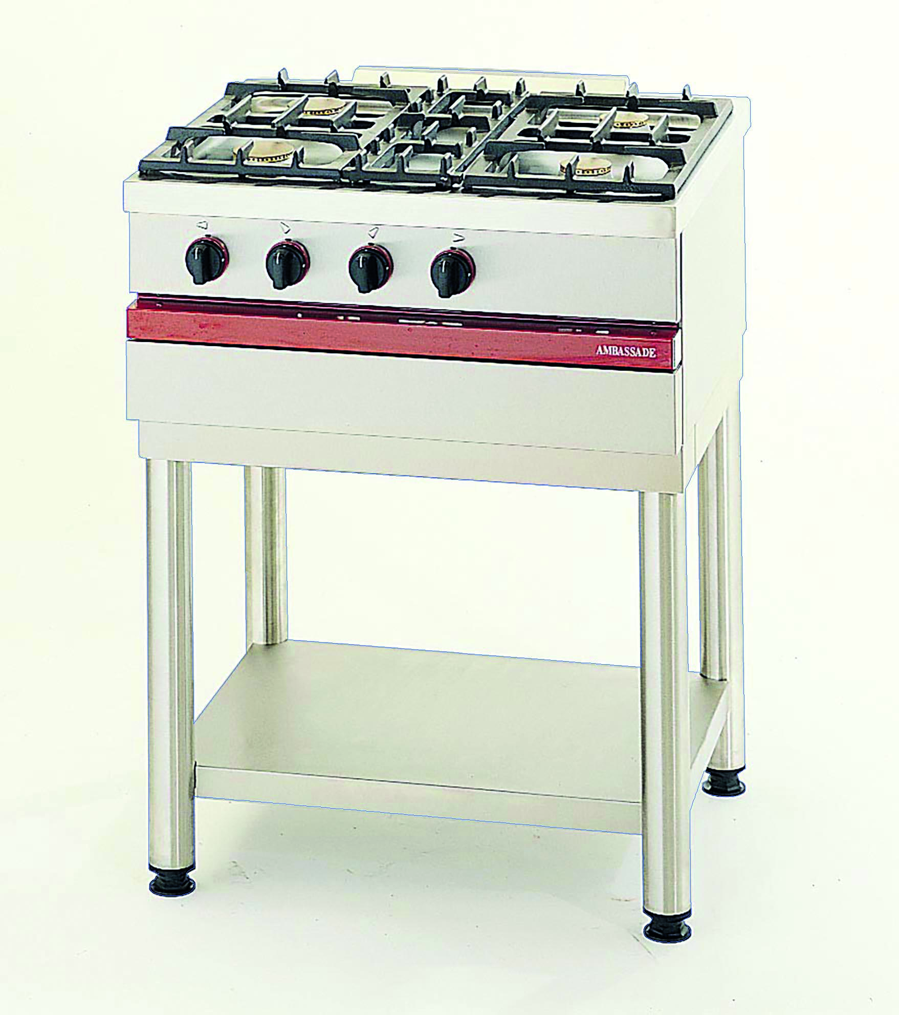 Table gaz 4 feux - 700x650x300 mm - csg 740