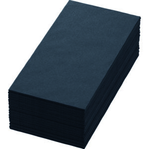 Serviette 40x40 cm - pliage en 8 - noir