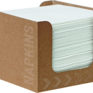 Serviette 20x20 cm - blanc - airlaid