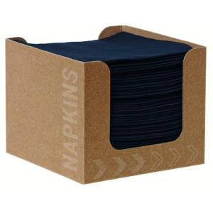 Serviette 20x20 cm - noir - airlaid