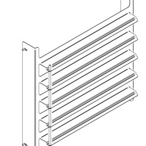 PORTE-PLAQUES 5 PLAQUE POUR SUPPORT AVEC ETAGERE FUNCTION