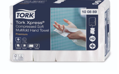 Essuie mains plie tork h2 z plis premium 25.2×21.2 colis 12x225fts
