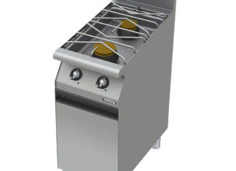 2 feux nus 7 et 4.5 kw sur placard ferme – largeur 400 mm – 2 fn 7 +