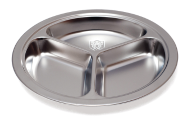 Assiette compartimentée – inox ø 20×3 cm