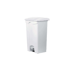 Container à pédale 90 l – couvercle blanc/roulettes