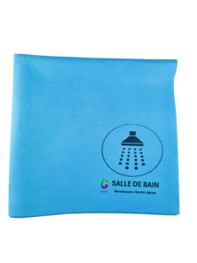 Lavette haccp imprimée - bleue - surface vitrée