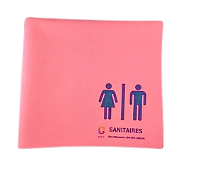 Lavette haccp imprimée – rose – surface vitrée