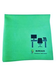 Lavette haccp imprimée - verte - surface vitrée