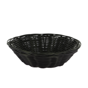 Corbeille ronde - polypropylène 23x6,5 cm - noir